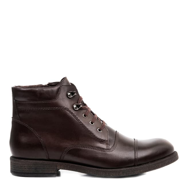 Belwest Dark Brown Leather Ankle Boot