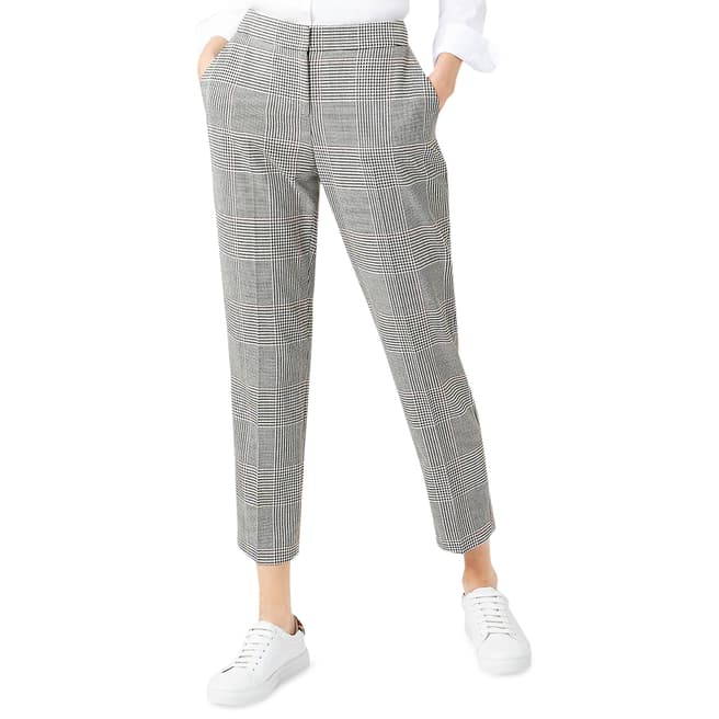 Hobbs London Grey Check Anthea Trousers