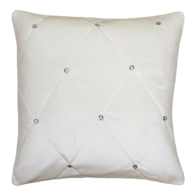Paoletti Diamante 45x45cm Cushion, Cream