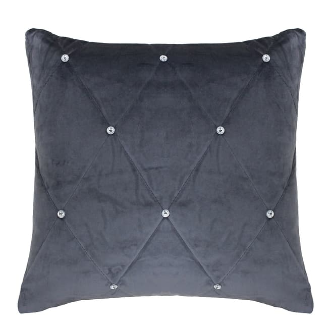 Paoletti Diamante 45x45cm Cushion, Pewter
