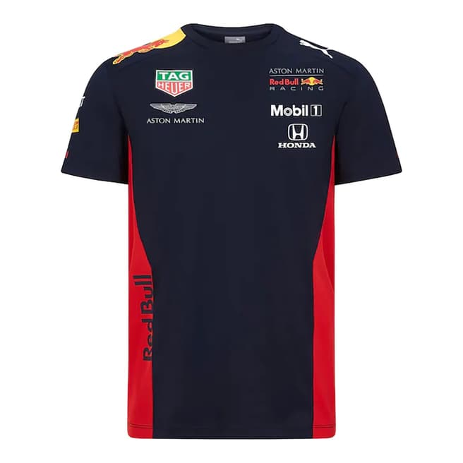 Red Bull Racing Men's Navy Aston Martin Red Bull Racing FW Seasonal T-Shirt