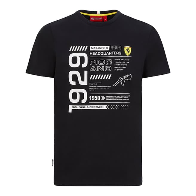 Scuderia Ferrari Black Ferrari Logo T-Shirt