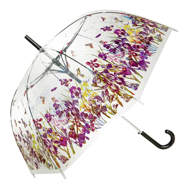 Blooms of London Transparent / Multi Coloured Iris Birdcage Umbrella