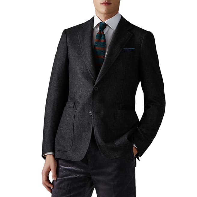 Thomas Pink Grey Wool/Silk Blazer