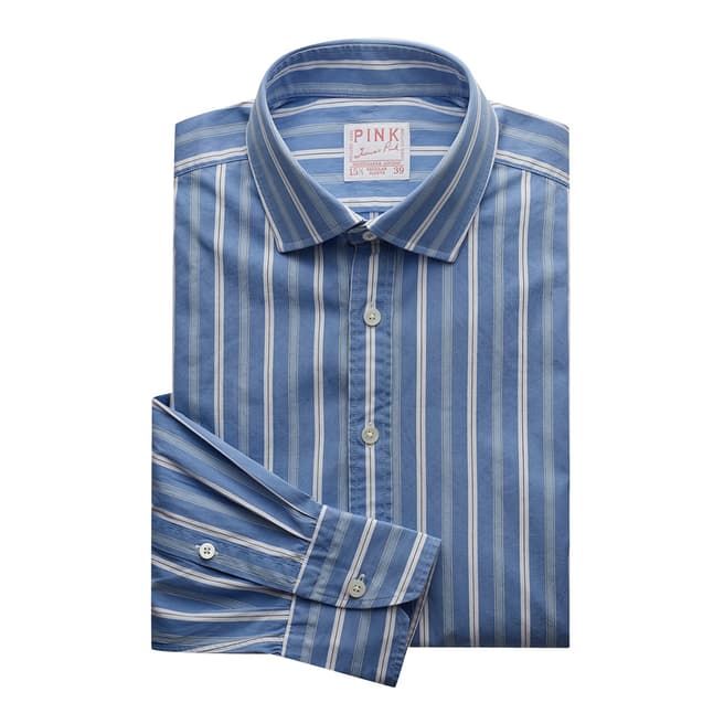 Thomas Pink Blue Vintage Duke Classic Fit Shirt