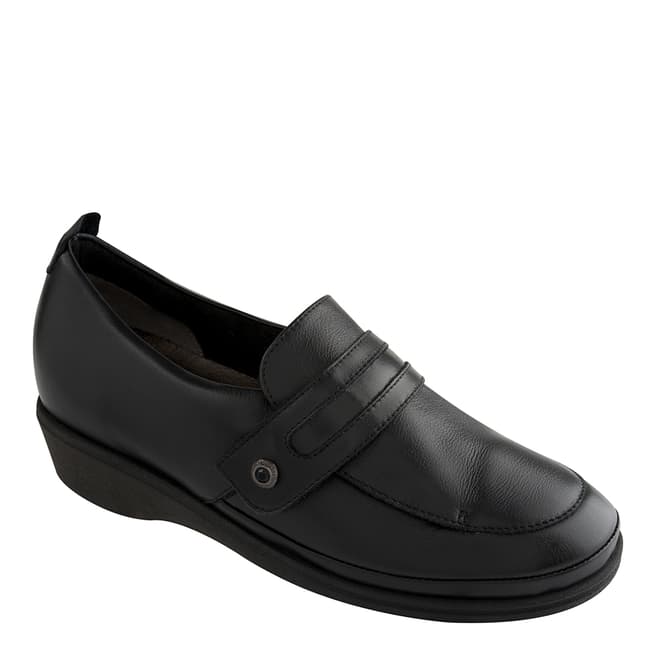Scholl Black Leather Igora Shoe