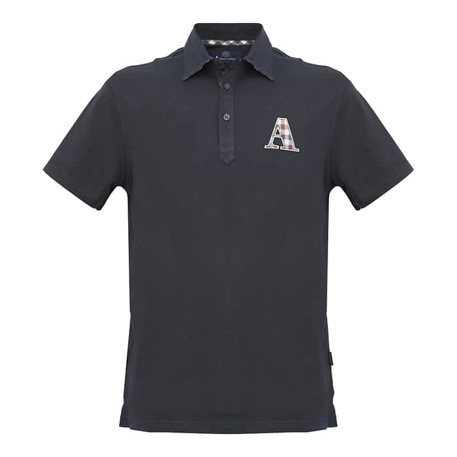 Aquascutum Navy A Polo Shirt