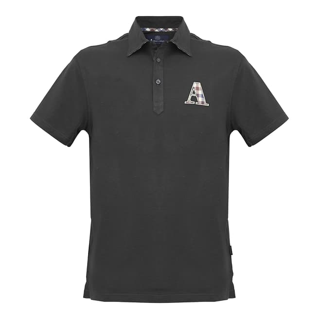 Aquascutum Black A Polo Shirt