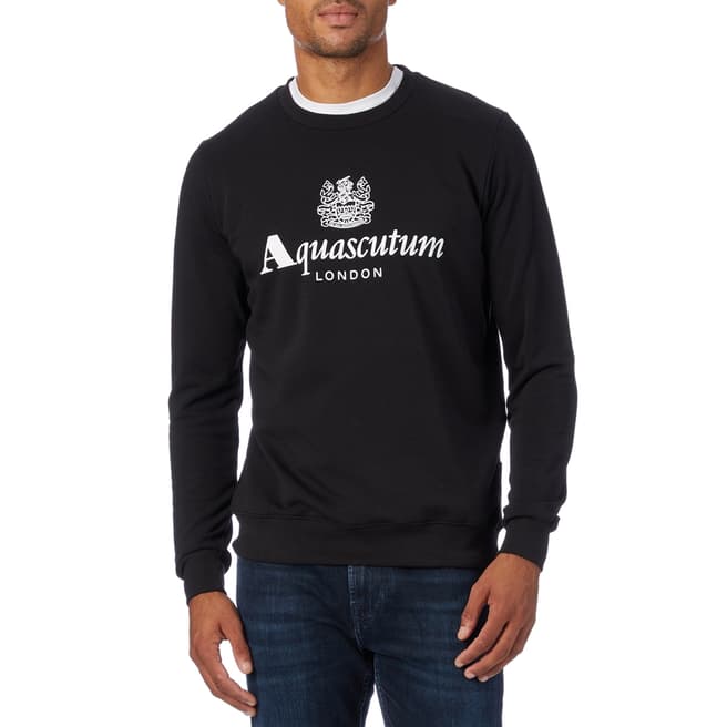 Aquascutum Black London Logo Sweatshirt