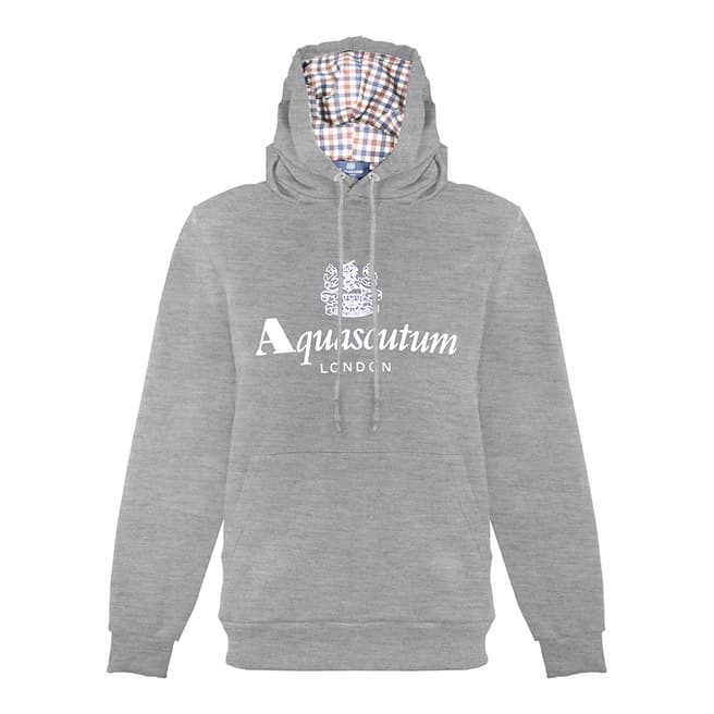 Aquascutum Grey Logo Hoodie