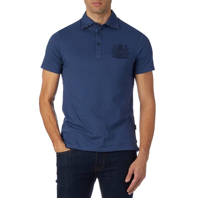 Aquascutum Blue Crest Polo Shirt