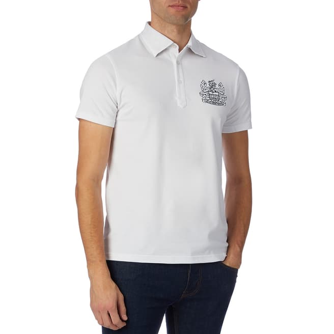 Aquascutum White Crest Polo Shirt