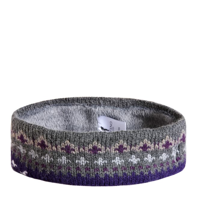 GOLFINO Grey Norwegian Knit Headband