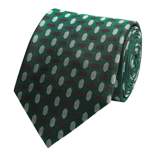 Thomas Pink Brown Graphic Repeat Tie