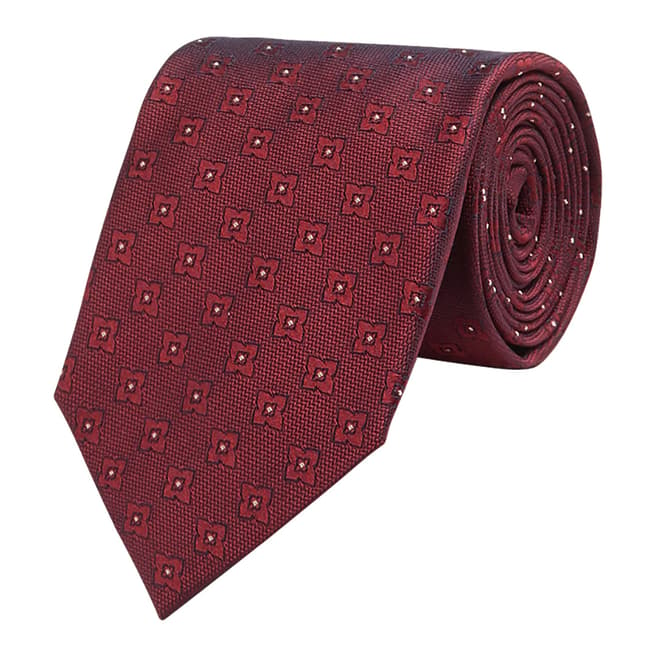 Thomas Pink Red Regimental Floral Tie