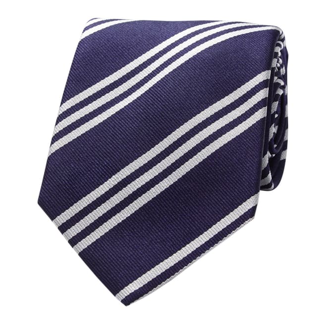 Thomas Pink Navy Triple Stripe Tie