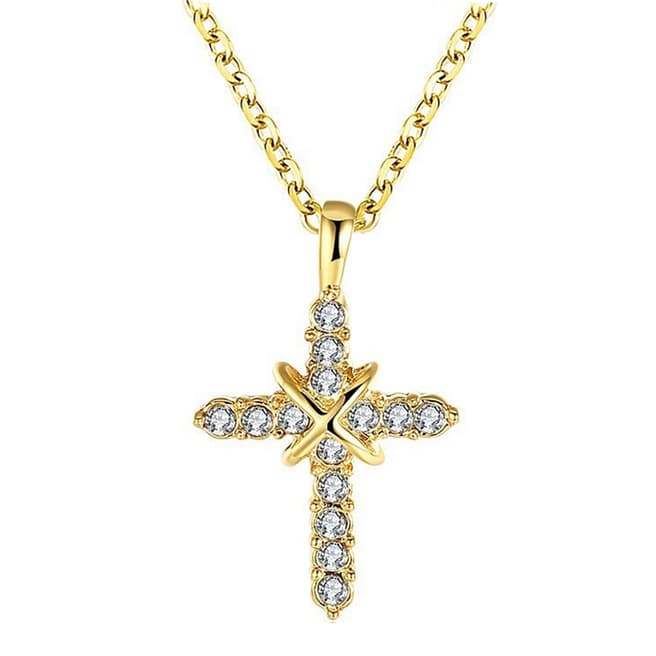 Ma Petite Amie Gold Plated Cross Necklace