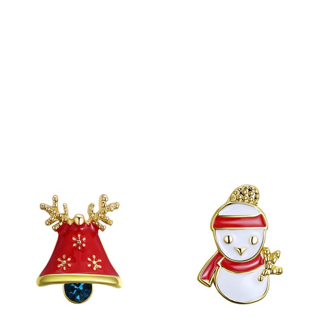 Ma Petite Amie Gold Plated Christmas Stud Earrings