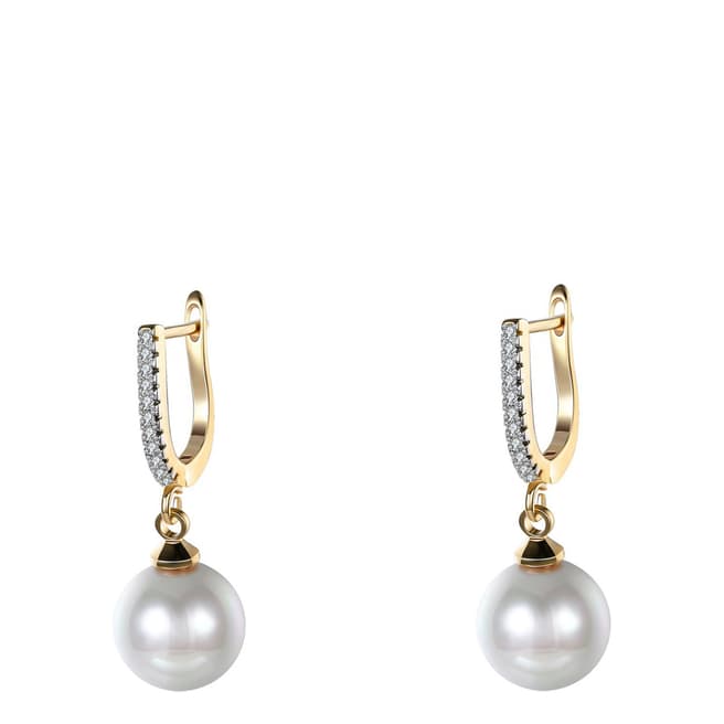 Ma Petite Amie Gold Plated Pearl Drop Earrings