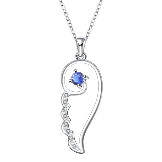Ma Petite Amie Silver Plated/Blue Pattern Necklace