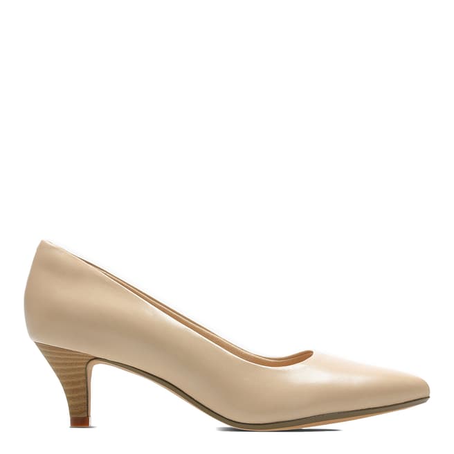 Clarks Blush Leather Linvale Jerica Court Shoes