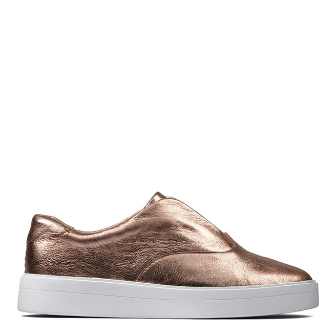 Clarks Rose Gold Leather Hero Step Sneakers