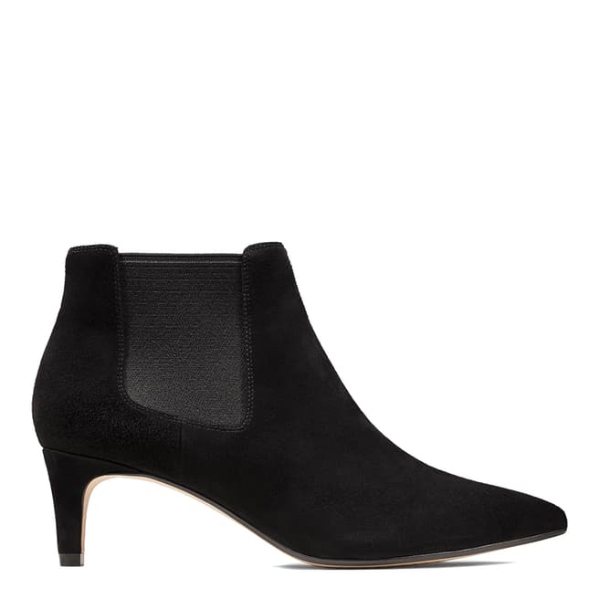 Clarks Black Suede Laina 55 Ankle Boots