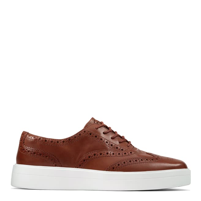 Clarks Tan Leather Hero Brogue Shoes