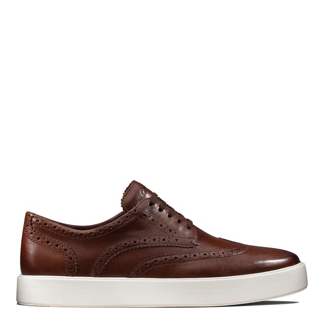 Clarks British Tan Leather Hero Limit Casual Shoes