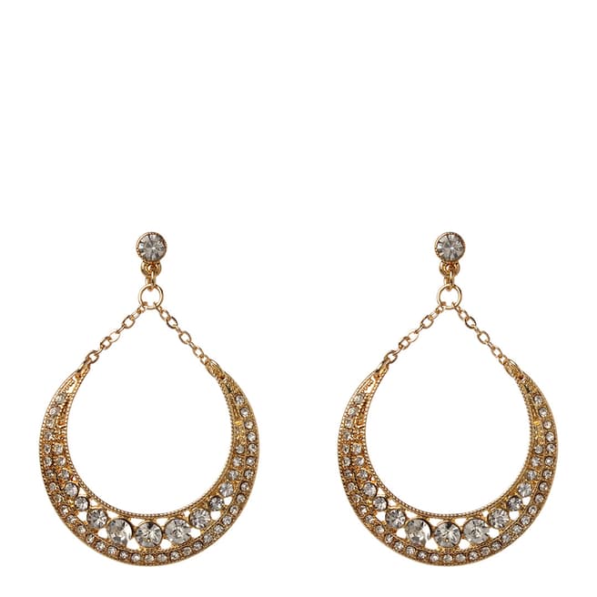 Amrita Singh Gold/Clear Teardrop Earrings