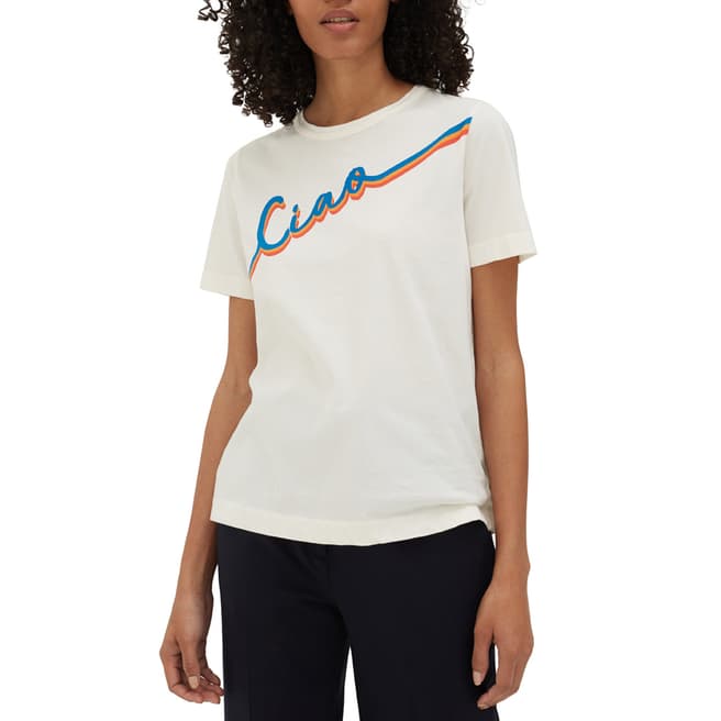 Chinti and Parker Off White Ciao Cotton T-Shirt