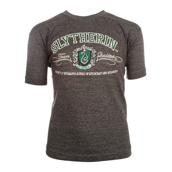 Harry Potter Kid's Charcoal Slytherin Applique Tee