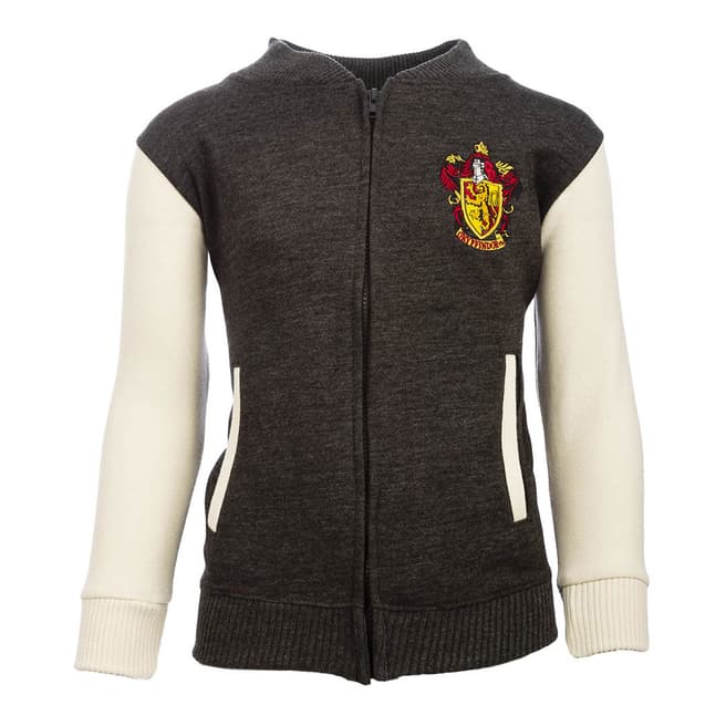 Harry Potter Kid's Grey/White Gryffindor Varsity Jacket