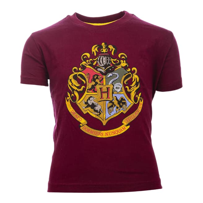 Harry Potter Kid's Maroon Hogwarts Crest Tee