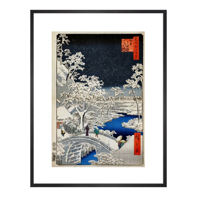Hiroshige Drum bridge at Meguro and Sunset Hill, 1857