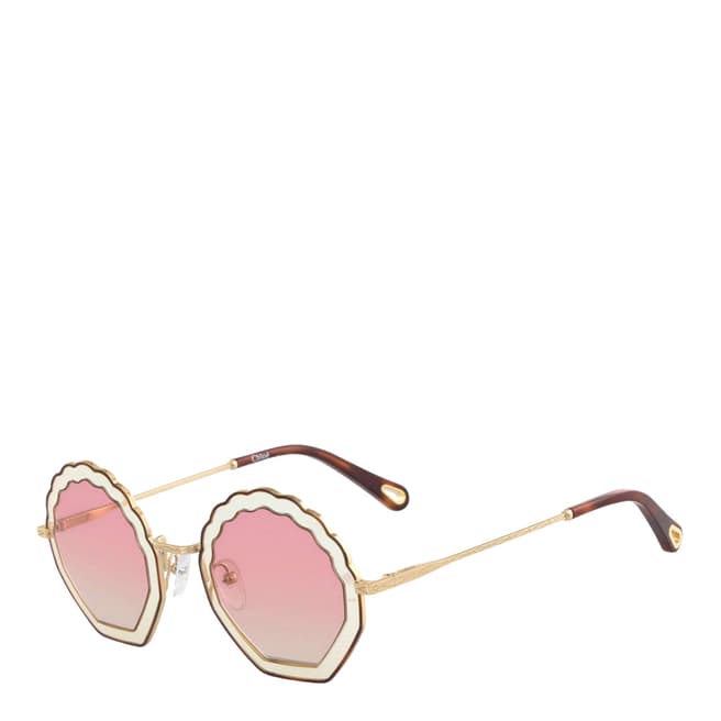 Chloe Women's Pink/Gold Chloe Sunglasses 56mm