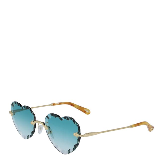 Chloe Women's Blue/Gold Chloe Sunglasses 55mm
