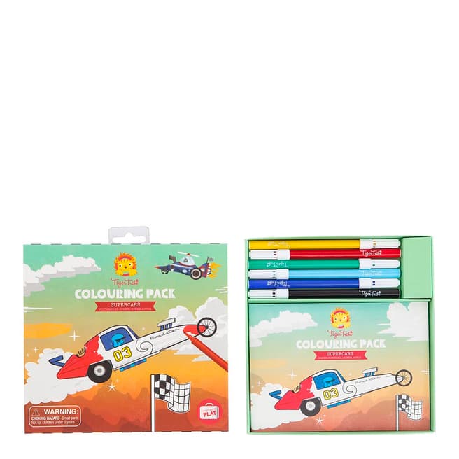 Tiger Tribe Supercars Colouring Pack