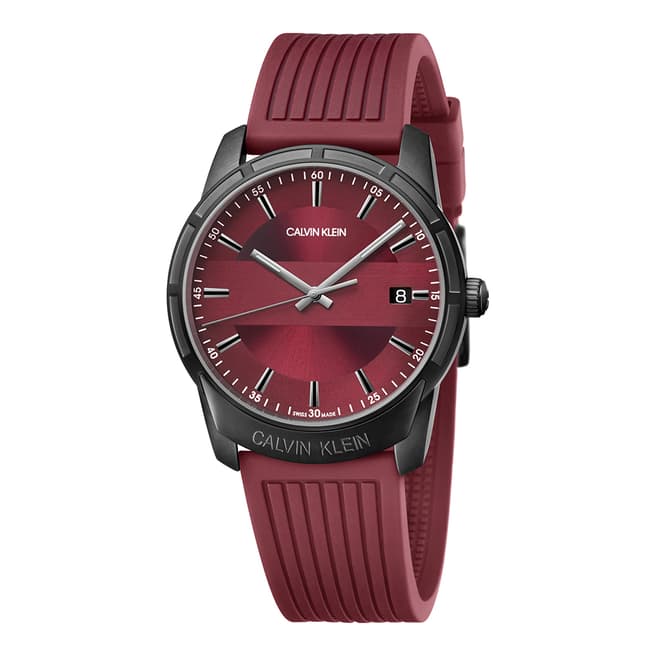 Calvin Klein Red Evidence Rubber Watch 42mm