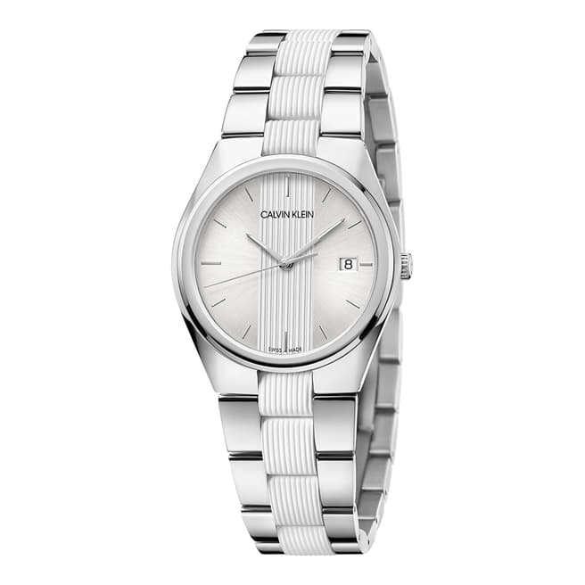 Calvin Klein Silver Contra Bracelet Watch 34mm