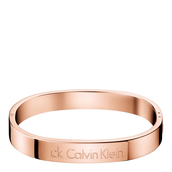 Calvin Klein Rose Gold Hook Closed Bangle S