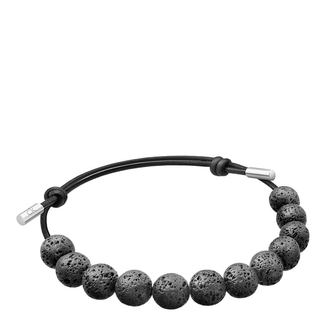 Calvin Klein Black Molten Rock Cord Bracelet