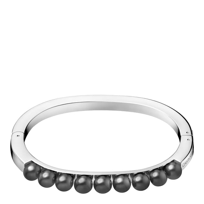 Calvin Klein Silver Grey Swarovski Pearl Circling Bracelet