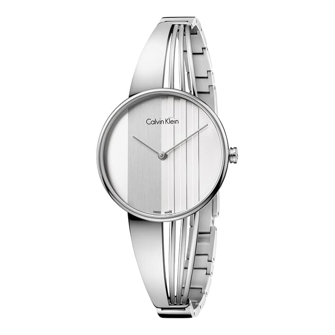 Calvin Klein Silver Drift Bangle Watch 34mm
