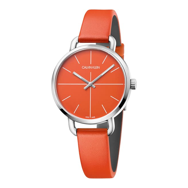 Calvin Klein Orange Even Leather Watch 36mm