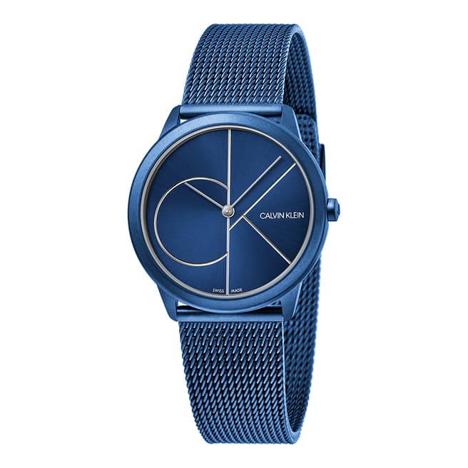 Calvin Klein Blue Minimal Mesh Watch 35mm