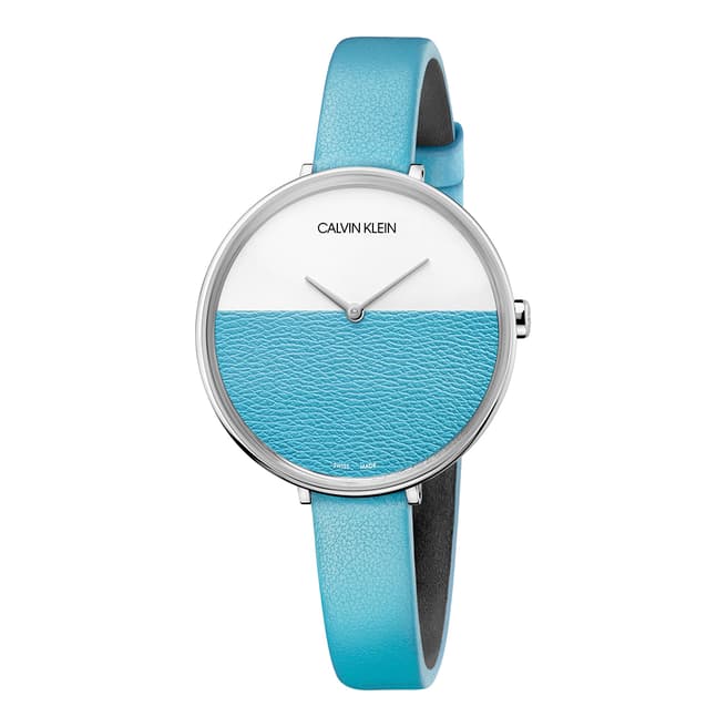 Calvin Klein Turquoise Rise Leather Watch 38mm