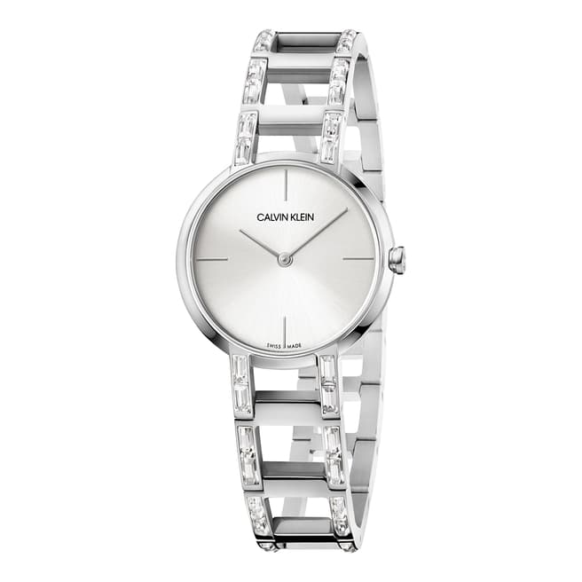 Calvin Klein Silver Crystal Cheers Bracelet Watch 32mm
