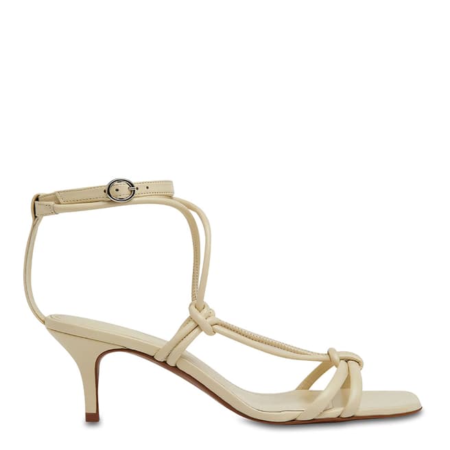 WHISTLES White Emely Leather Sandals