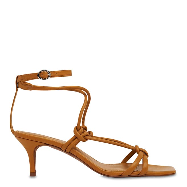 WHISTLES Rust Emely Leather Sandals